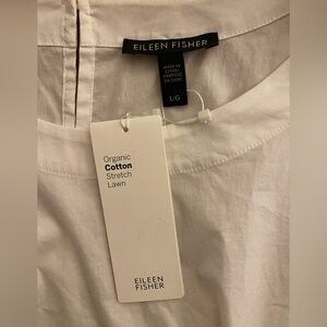 Eileen Fisher White Organic Cotton Blouse
